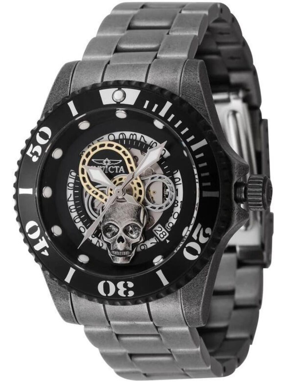 Invicta Pro Diver Men’s Automatic Watch Black Dial Steel 43mm, (46677)